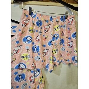 Peanuts Snoopy Women's Vintage Pajama 3 Piece Set Size Large